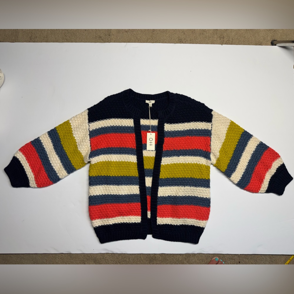 OTT Colorful Striped Cardigan Sweater